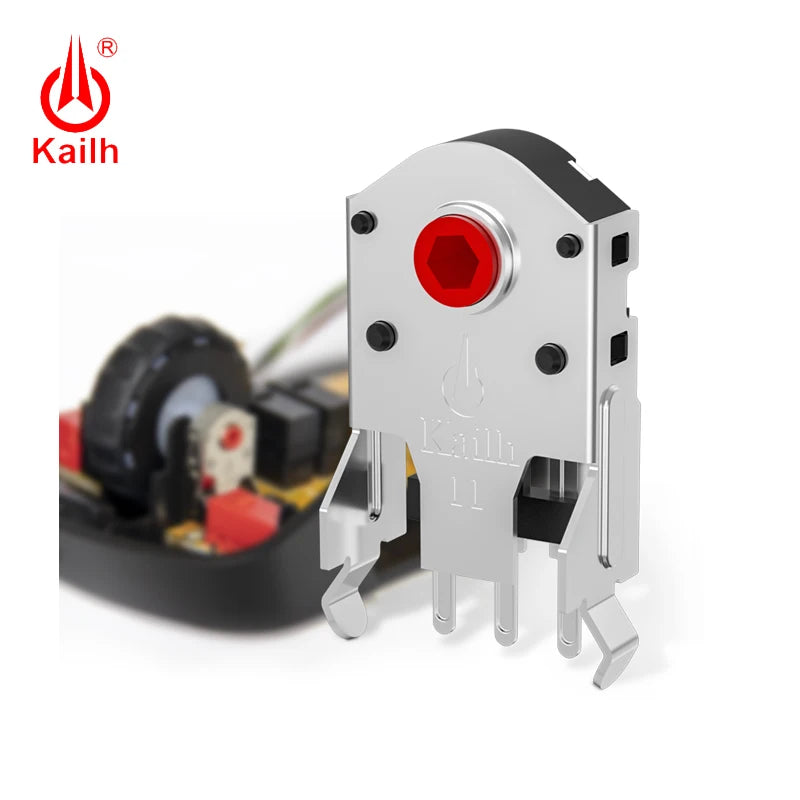 Kailh 9/10/11/12mm Rotary Mouse Scroll Wheel Encoder with 1.74 mm Hole Mark, 15-30 g Force for PC Mouse Alps Encoder Dust-Free Qme 5mm