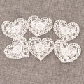 10Pcs Heart Embroidery Lace Applique Mesh Trim White Patch For Garment Accessories Decoration Sew On Guipure Lace Fabric c0991 Qme L