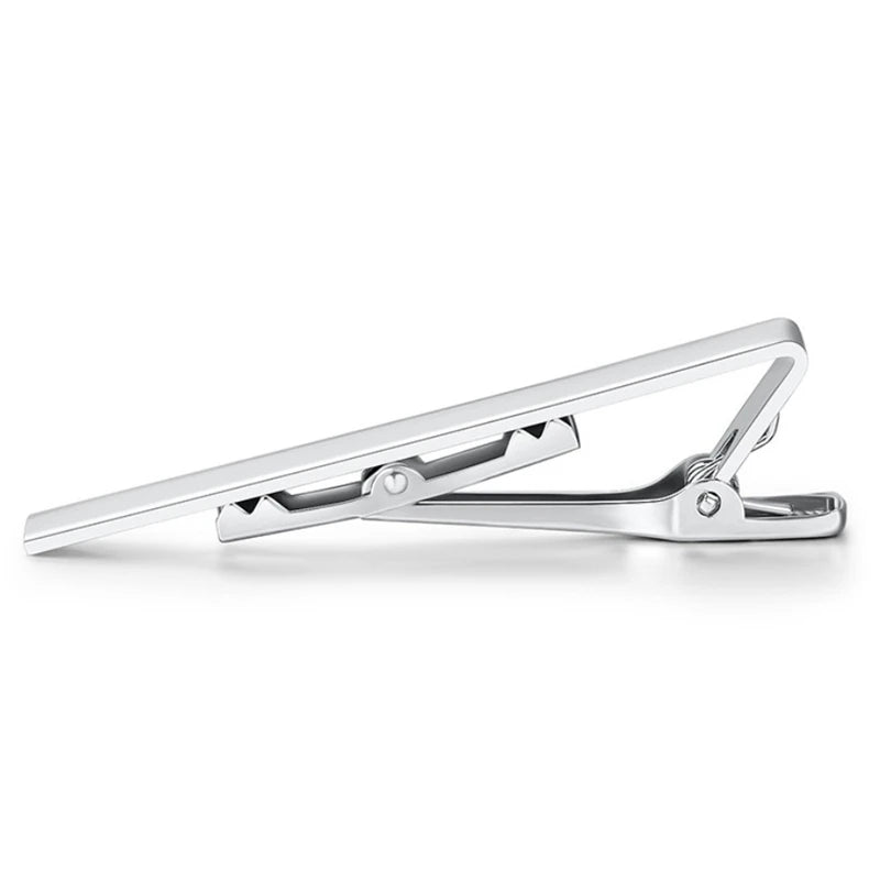 Tie Clip Fashion Ties Men Metal Tone Simple Bar Clasp Practical Qme
