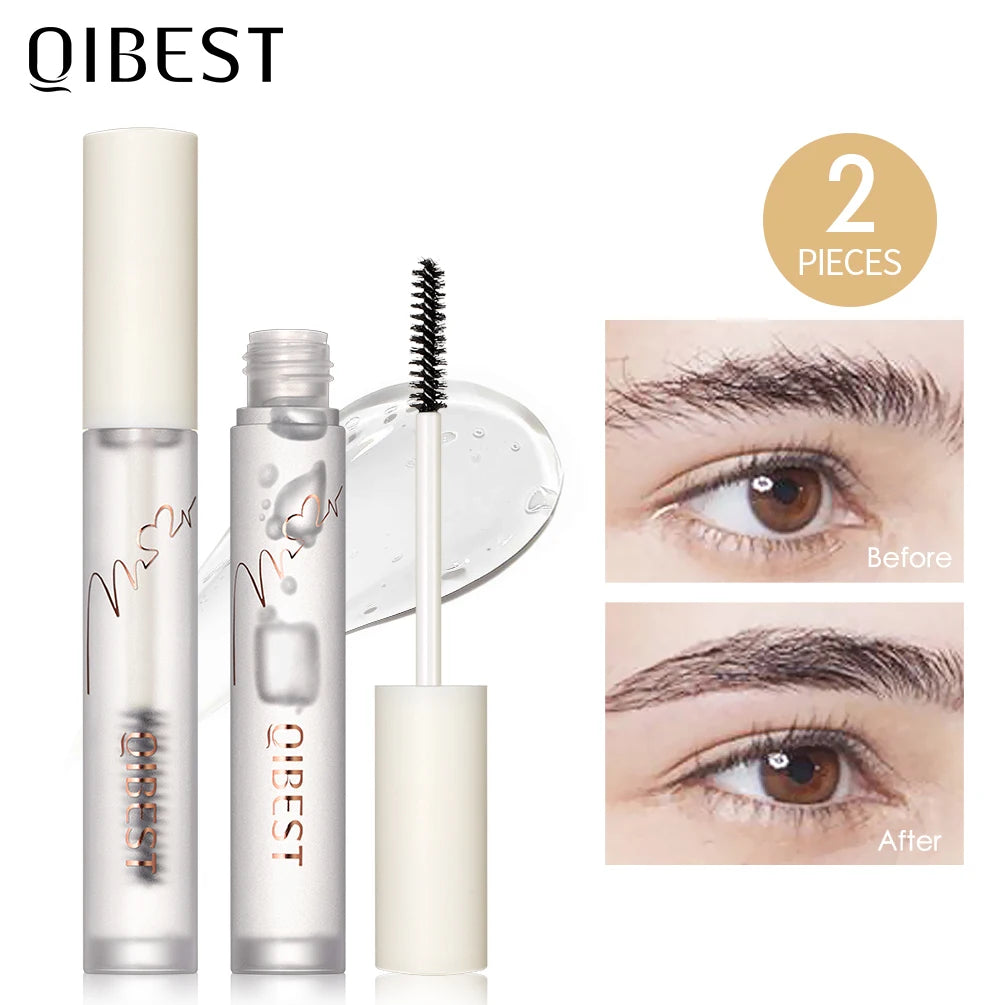 QIBEST 2pcs Clear Eyebrow Styling Gel Waterproof Transparent Eyebrow Gel Eyebrows Sculpt Soap Eyebrow Wax Setting Gel Makeup Set Qme 2pc Eyebrow gel