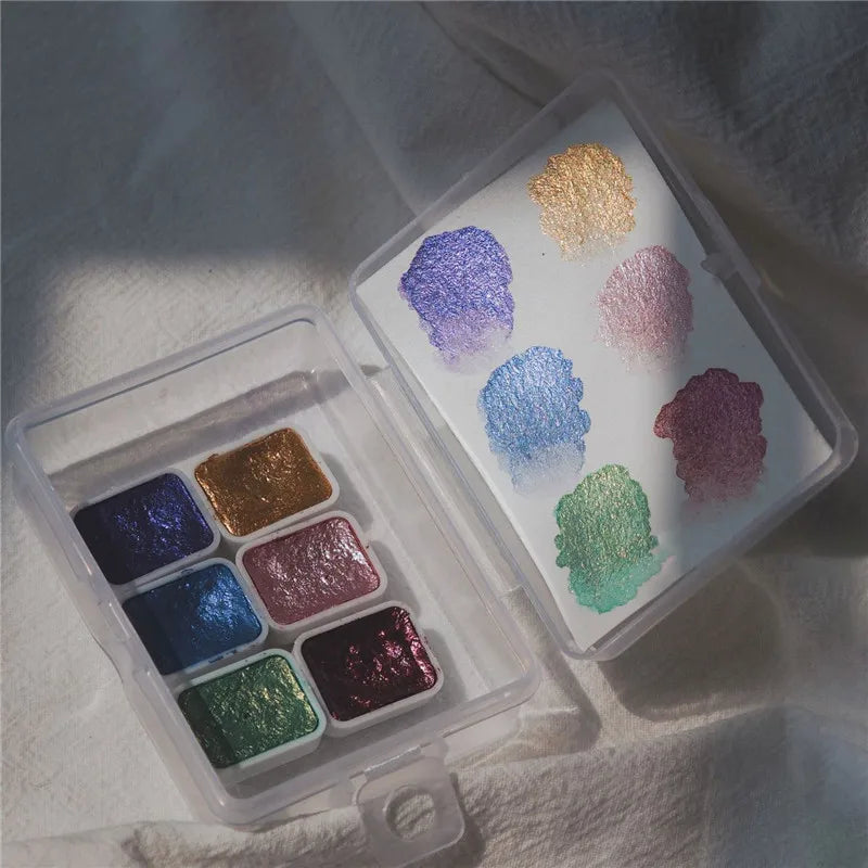 1 Set Watercolor Nail Gel Polish Pigment Solid Pearl Shimmer Paint Mirror Nail Art Glitter Solid Paint Painting Decor Manicure Qme Tangerine