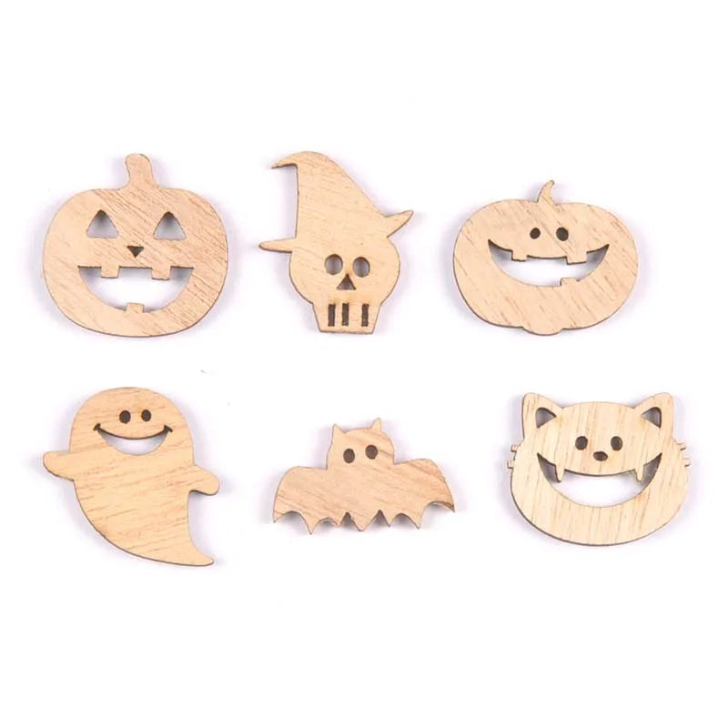 25Pcs Vintage Flowers/owls/leaves DIY Wooden Ornaments Scrapbook Craft Unfinished Natural Wood Slices For Home Decor m2731 Qme 20-30mm 1