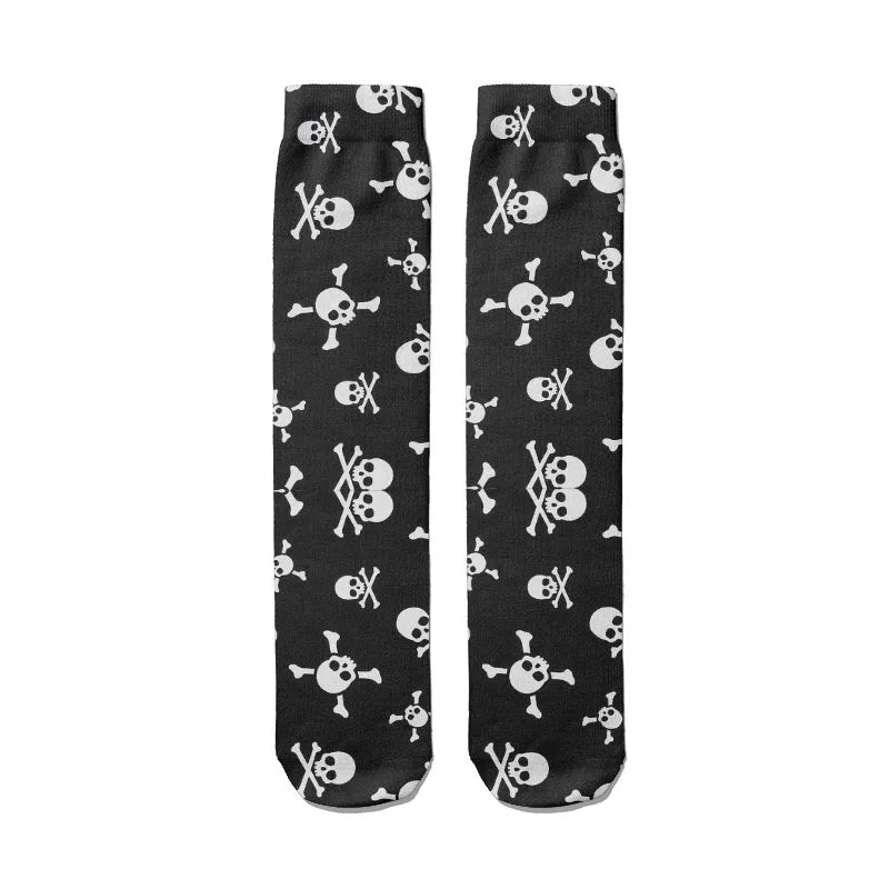 Fashion Women Men 3D Skeleton Skull Socks Streetwear Harajuku Qme style7