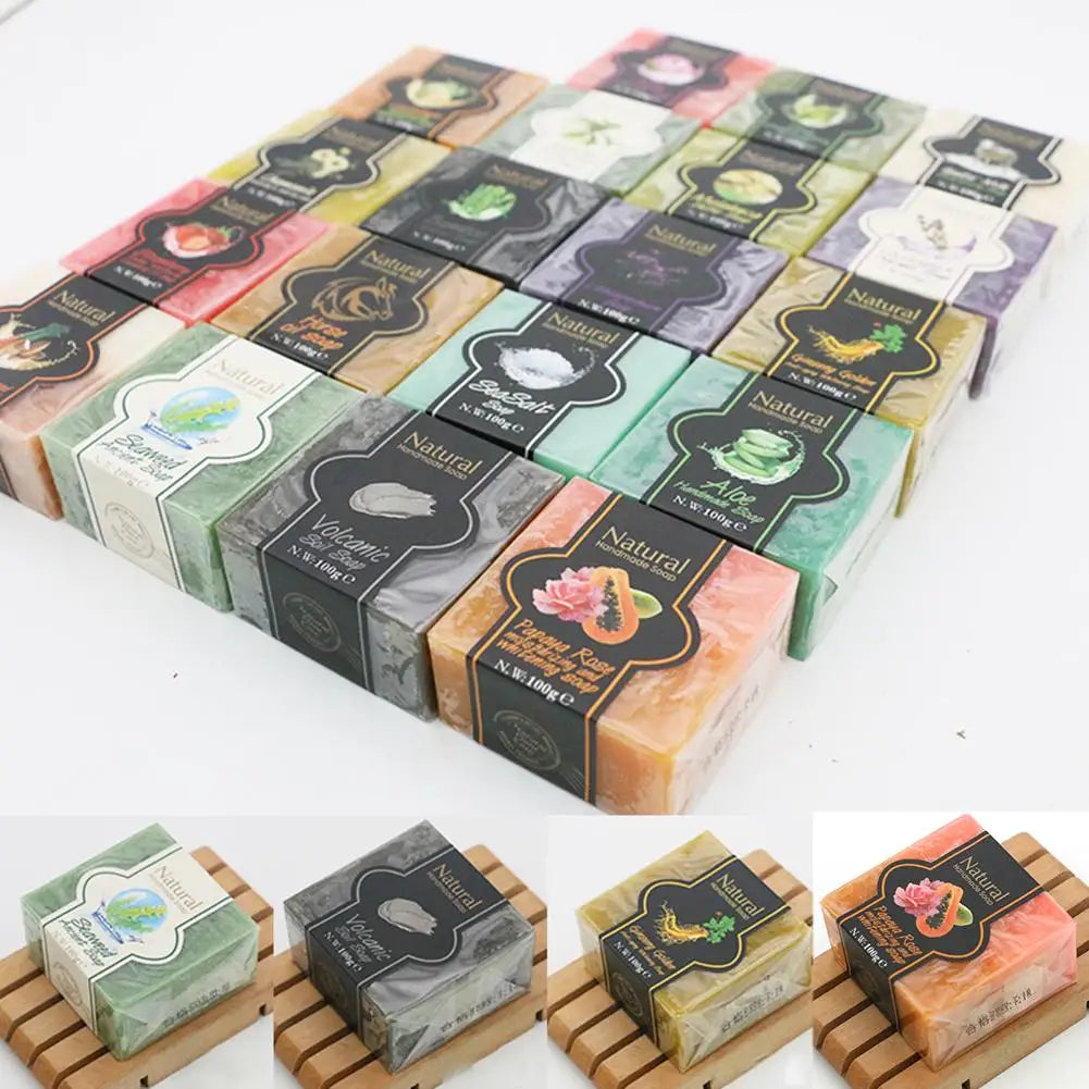 Natural Plant Extract Handmade Soap Bamboo Charcoal Oil Control Qme