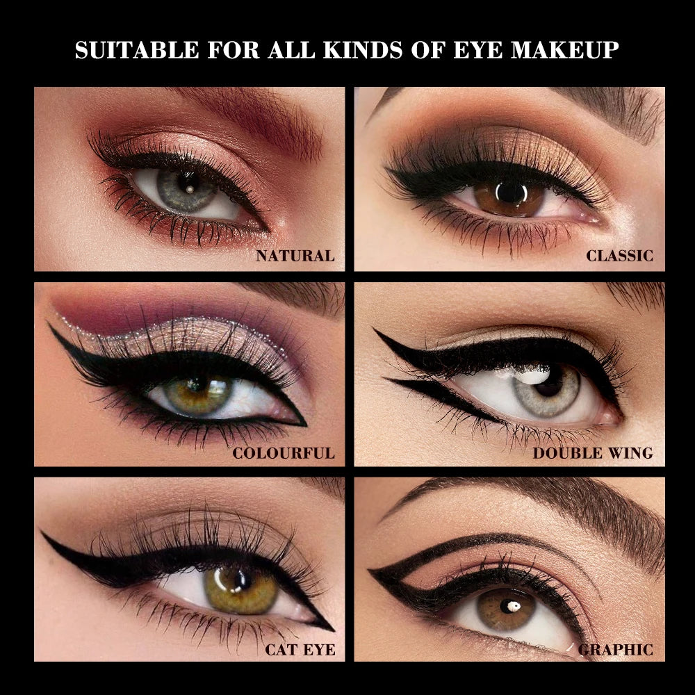 O TWO Eyeliner Stamp Pencil Waterproof Long-lasting Resistant Black Qme