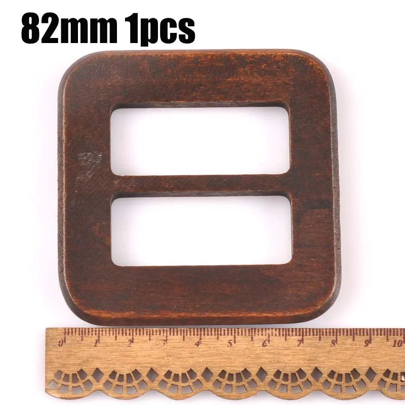 Wooden Round Ring Belt Buckle For Clothes Bag Accessories Apparel Garment Ornament Handmade DIY Accessories Windcoat Decor m2591 Qme 82mm 1pcs 1