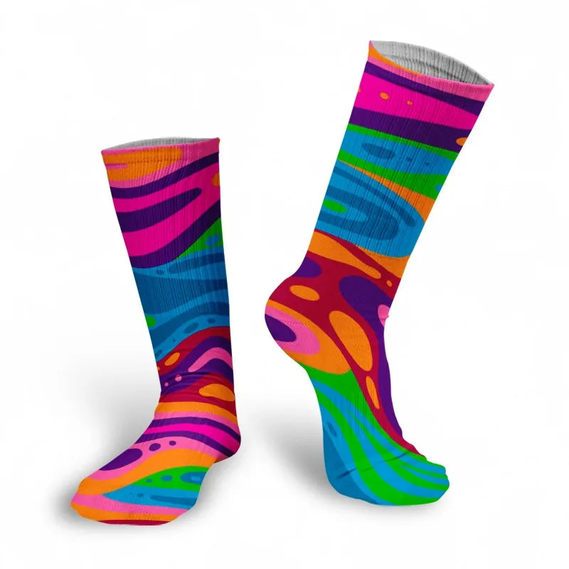 Women Happy Funny Socks 3D Print Abstract Art Cute Graffiti Candy Qme