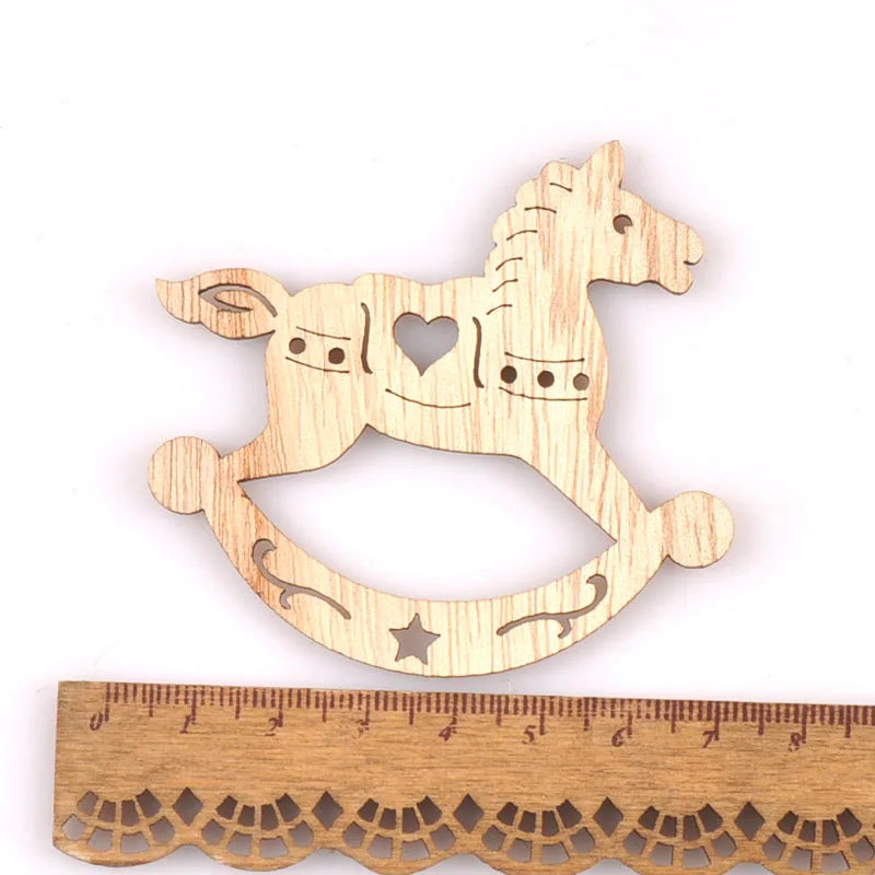 5Pcs Christmas Decorations Snowman Tree Wooden Home Ornament Wood Slices Craft DIY Hanging Pendant Xmas Kid Gift Hemp rope m2557 Qme 4