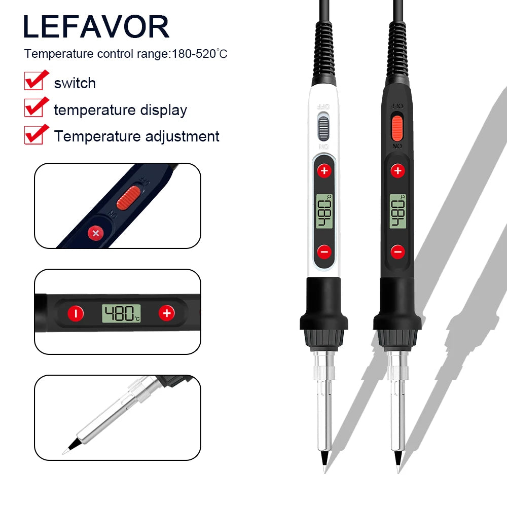 Soldering Iron 60W 80W Adjustable Temperature Electric Solder Rework Qme