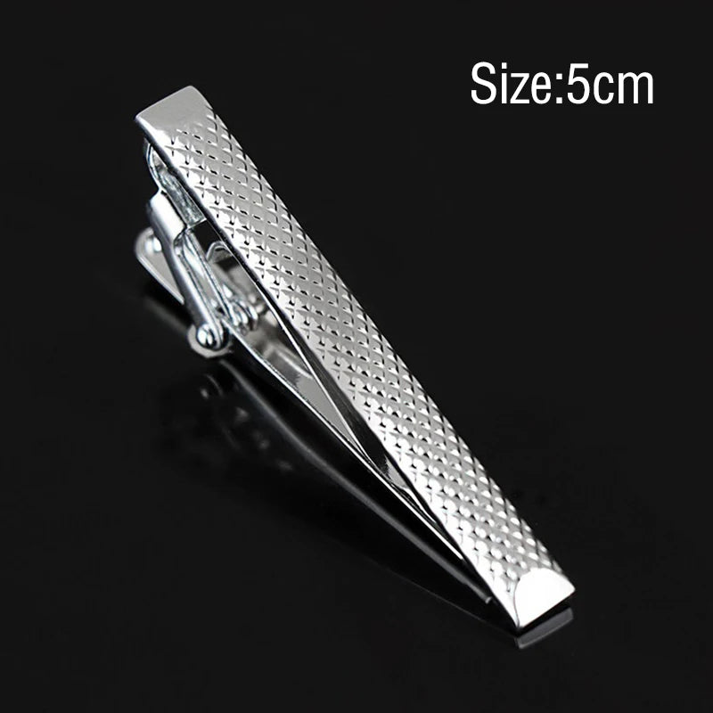 Tie Clips Men Simple Fashion Stripe Metal Tone Bar Clasp Practical Qme LDsz9