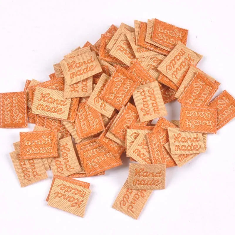 11x15mm Colorful Labels Sewing Supplies Handmade Clothing Tags Embossed Flag Label For DIY Garment Bags Accessories 100Pcs c2393 Qme 2