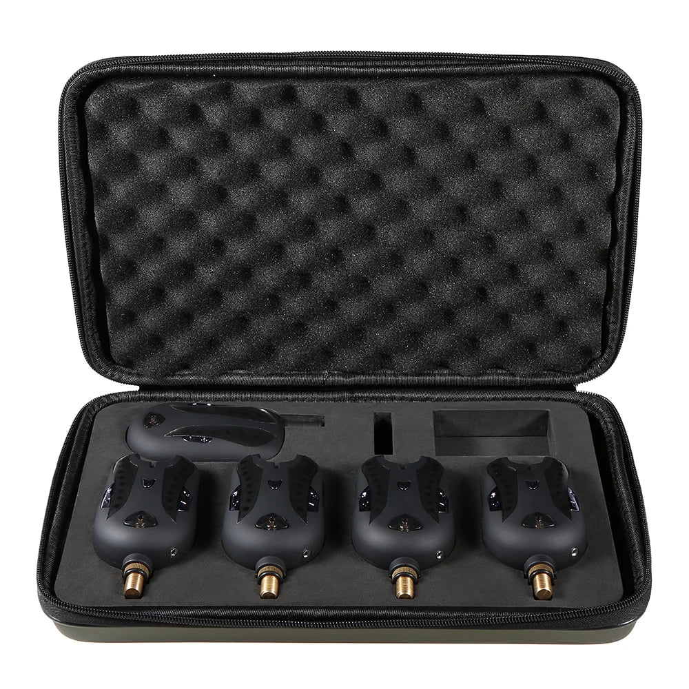 Lixada Wireless Fishing Alarm Fishing Bite Alarms Set Digital Fishing Receiver Sound Alert Kit Led Indicator with Case Pesca Qme