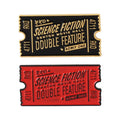 Rocky Horror Enamel Pin Red Black Movie Ticket Badge Brooch Lapel Pin Denim Shirt Collar Science Fiction Jewelry Gift Wholesale Qme set