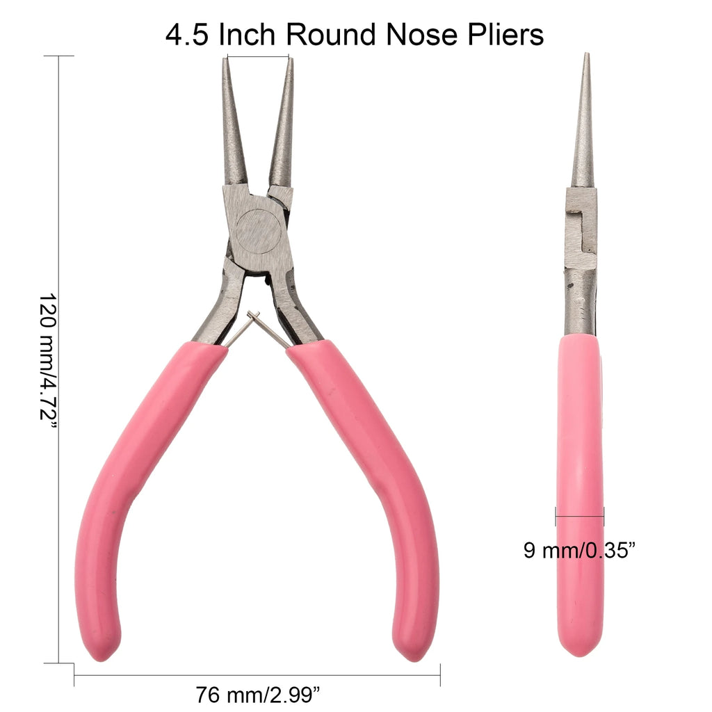 Pandahall Jewelry Pliers Carbon Steel Round Nose Pliers Hand Tools Polishing Jewelry Making Tools 12x7.6x0.9cm Qme