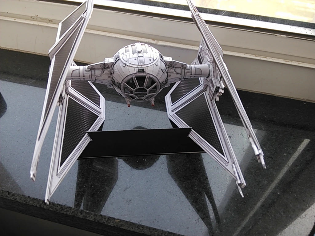 TIE Interceptor DIY Handcraft PAPER MODEL Handmade Toy Puzzles Qme