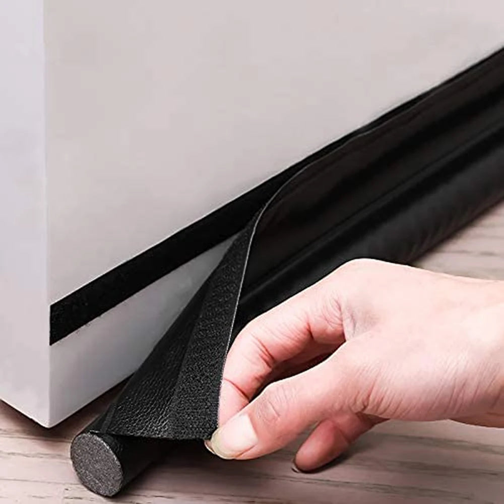 94cm Door Bottom Sealing Strip Self-adhesive Weatherstrip Under Door Draft Stopper Windproof Dust-Proof PU Seal Acoustic Foam Qme