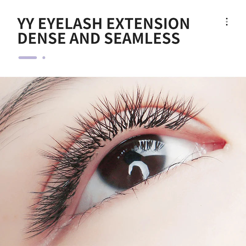 NATUHANA Brown YY Shape Individual Lash Clusters Soft PBT Colored Qme