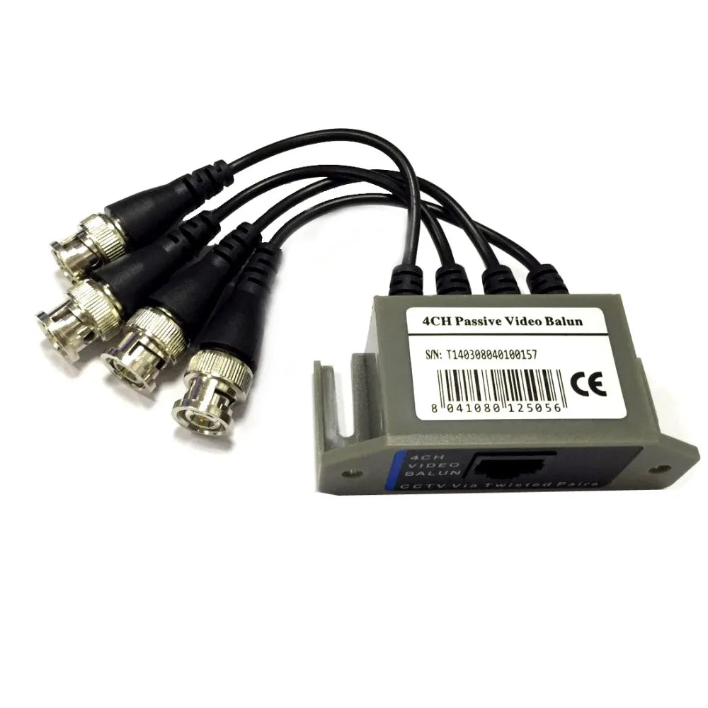 ESCAM 4CH HD Passive Video Balun Transceiver BNC To UTP RJ45 CCTV Via Twisted Pairs for AHD TVI CVI Camera DVR CCTV System Qme