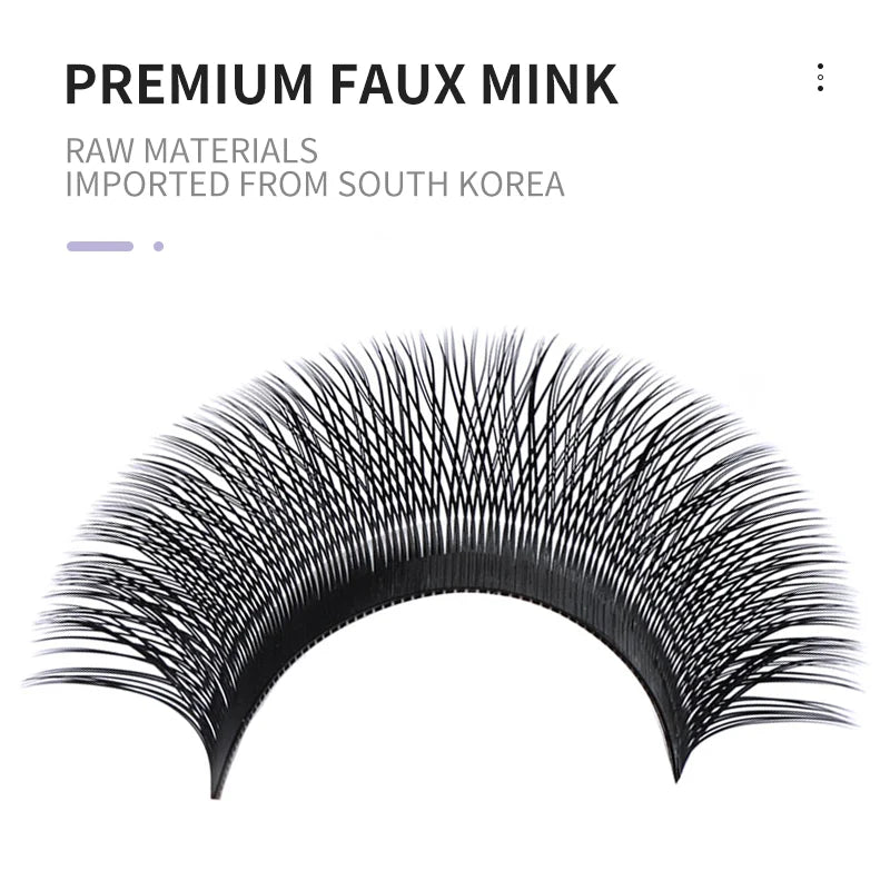 NATUHANA YY Lash Extensions 10 Trays Lot C D Curl Black Brown Qme