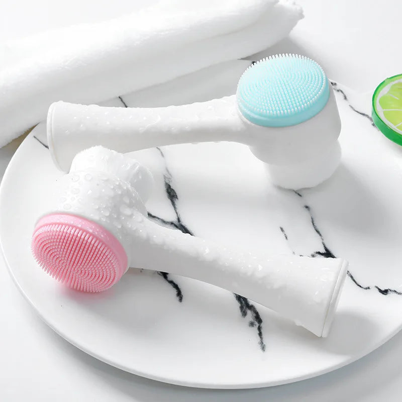 Face Cleaning Massage Brushes Wash Product Skin Care Tool Double Side Qme