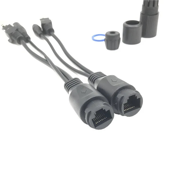 5Pair POE Splitter POE Switch POE Cable Adapter Tape Screened 5V 12V 24V 48V Power Supply Cable 5.5*2.1mm RJ45 DC Qme