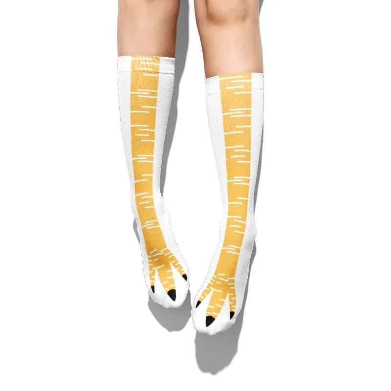 3D Funny Creative Chicken Foot Claw Women Socks Novelty Animal Toes Qme style1 One Size China Mainland