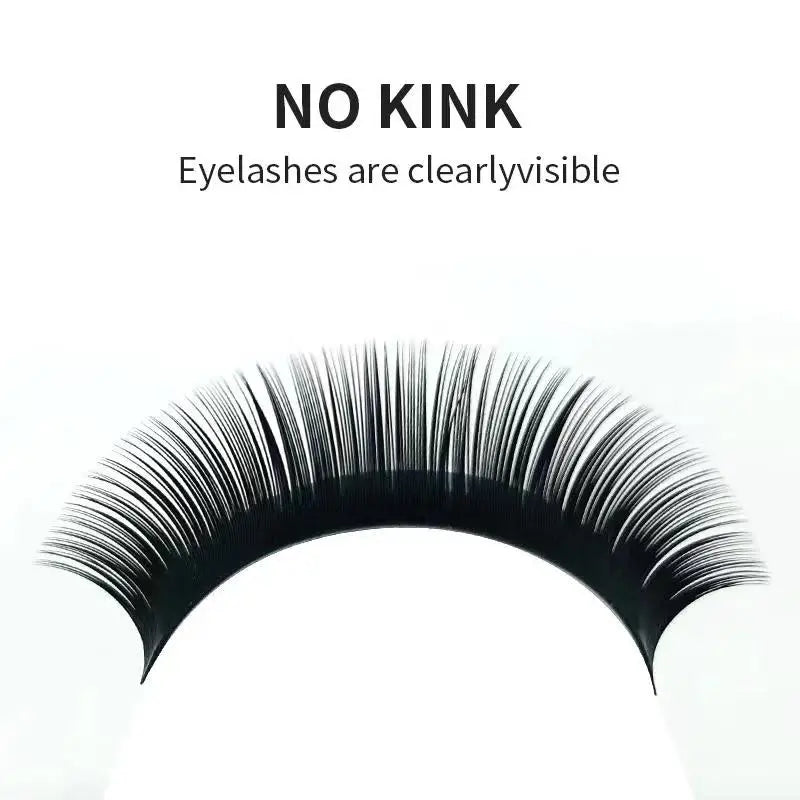 NATUHANA 5 Trays Lot 16rows Eyelash Extension Premium Matte Black Qme