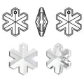 15pcs/lot 20mm 6704 Snowflake Pendant crystal charms glass beads rhinestone gems for Earring making DIY jewelry accessories Qme Default Title
