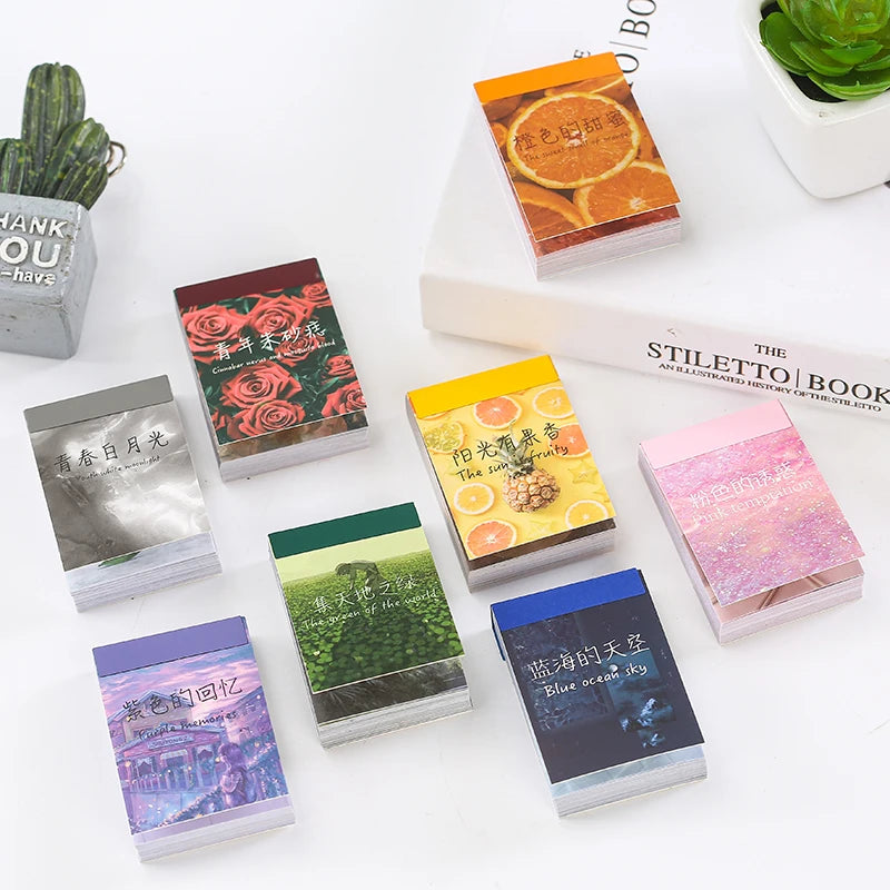 50 pcs Scrapbooking Stationery Stickers aesthetic INS Natural landscape Planner Diary Album collage material Sticker book Qme