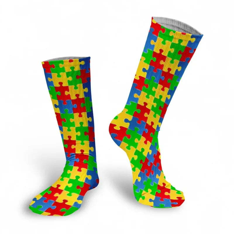 Classic Women Socks Casual Comfortable Puzzle Happy Business Party Qme style6 One Size