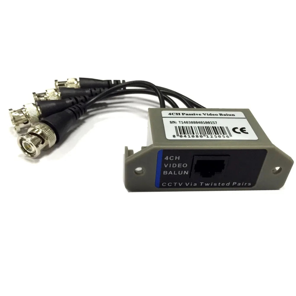 ESCAM 4CH HD Passive Video Balun Transceiver BNC To UTP RJ45 CCTV Via Twisted Pairs for AHD TVI CVI Camera DVR CCTV System Qme