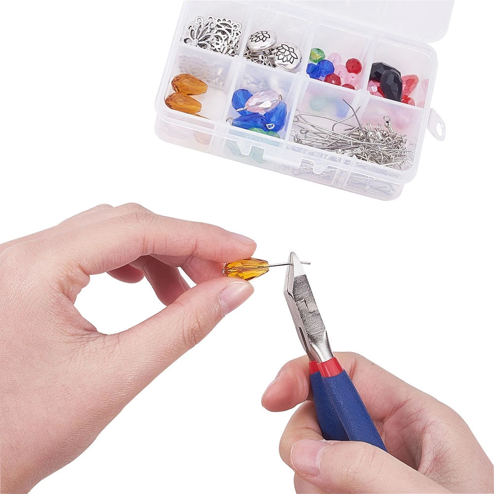 Pandahall Jewelry Pliers Sets Carbon-Hardened Steel Side Cutting Round/Bent/Long Chain Nose Pliers DIY Making Jewelry Tools Qme