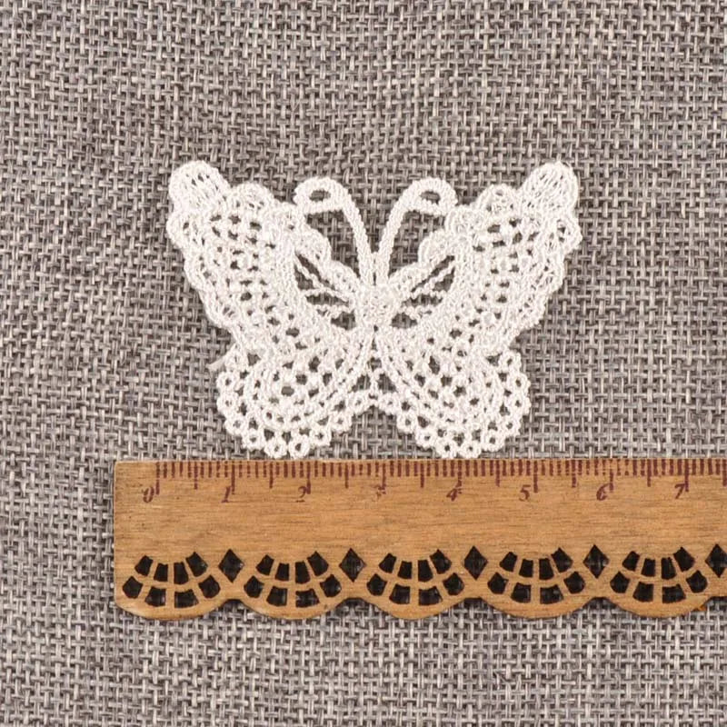10-50pcs Random Mixed Flower Pattern Embroidered Lace Applique Mesh Trim For Garment Accessories Decoration Sew DIY Fabric C1501 Qme 10pcs55x41mm