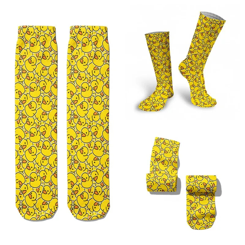 Cute Anime Cartoon Adventure Socks Yellow Street Role Playing Comics Qme