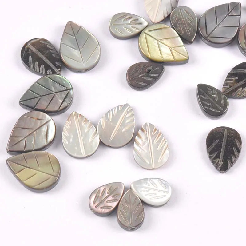 5Pcs Natural Pearl Leaf Shells Beads For Making Bracelet Necklace Handmade Crafts Seashell Jewelry DIY Charm Accessories 8-16mm Qme