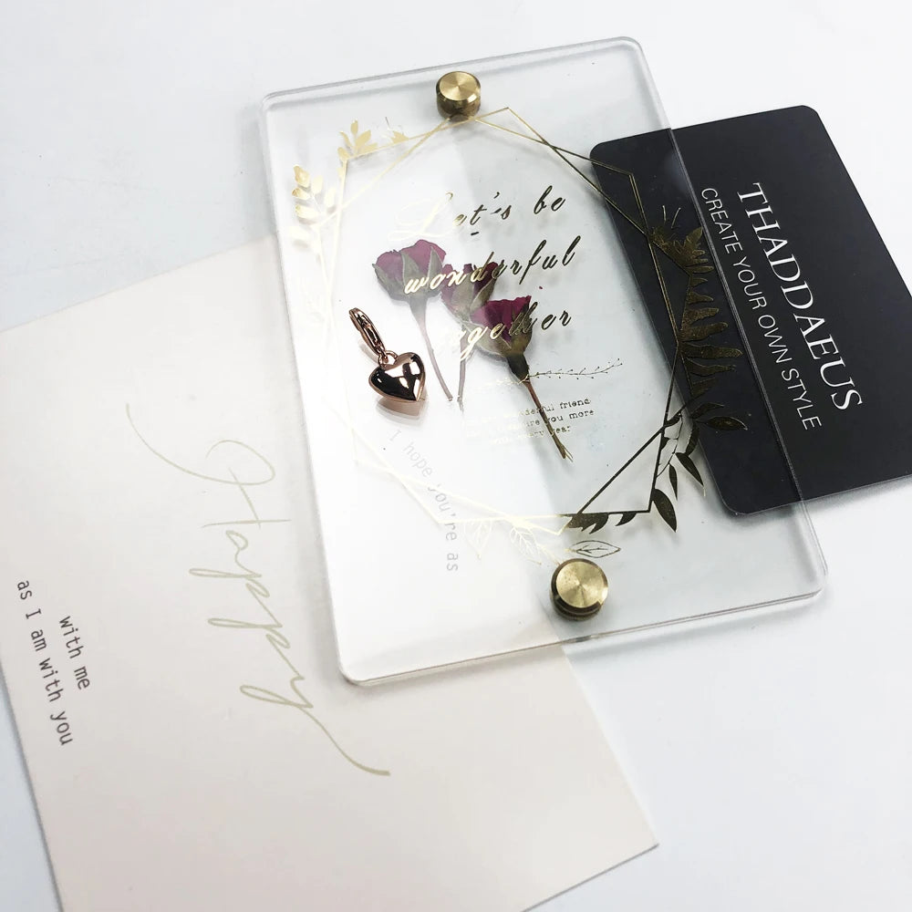 Rose Gold Color Heart Pendants Charm 925 Sterling Silver Women Jewelry Winter New Romantic Gift Qme