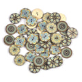 50Pcs 25mm Vintage Printed Wooden Buttons For Scrapbooking DIY Crafts Sewing Clothing Kids Garment Embellishment Supplies c2910 Qme Default Title