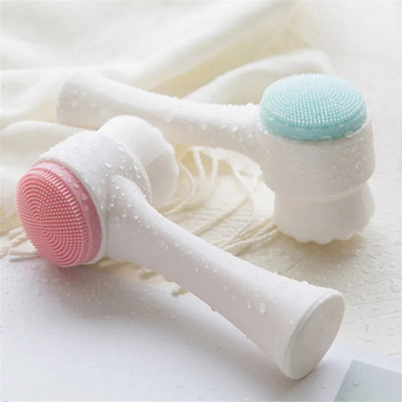 Face Cleaning Massage Brushes Wash Product Skin Care Tool Double Side Qme
