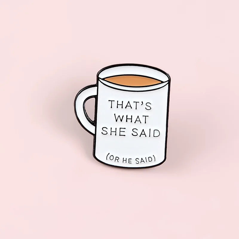 Boss Mug Custom Enamel Pins Best Boss Ever Enamel Pins Coffee Cup Lapel Pins Brooches for Men Women Boss's Day Gift Wholesale Qme