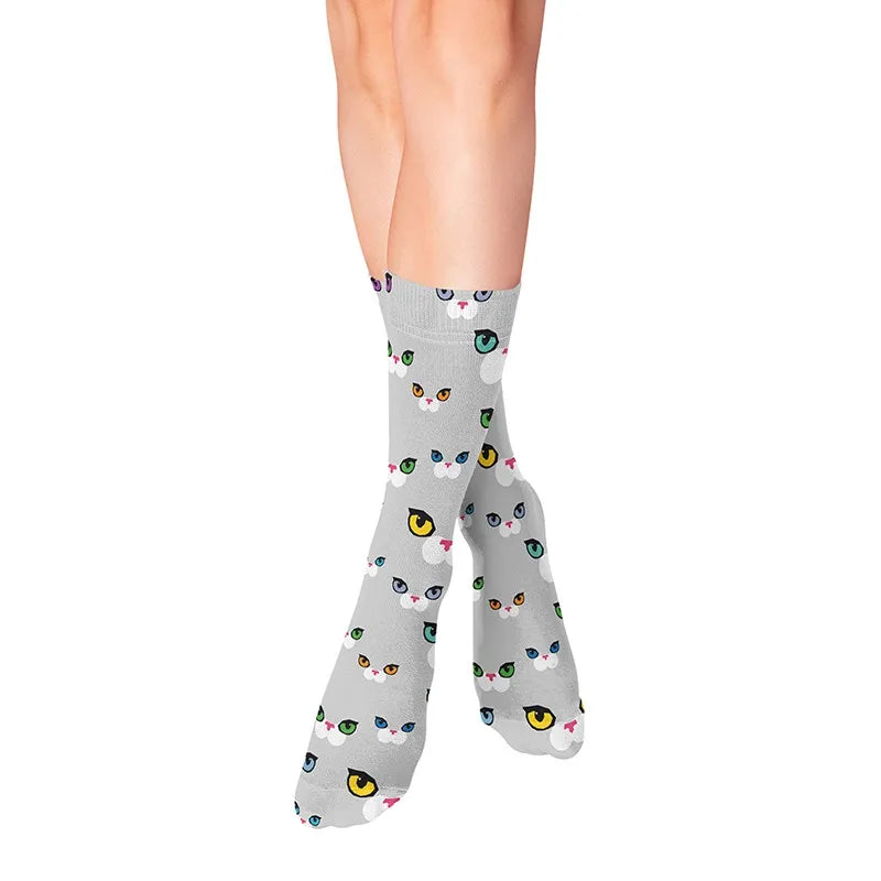 Creative Korean Cartoons Cute Panda Women's Socks Casual Cotton Funny Qme