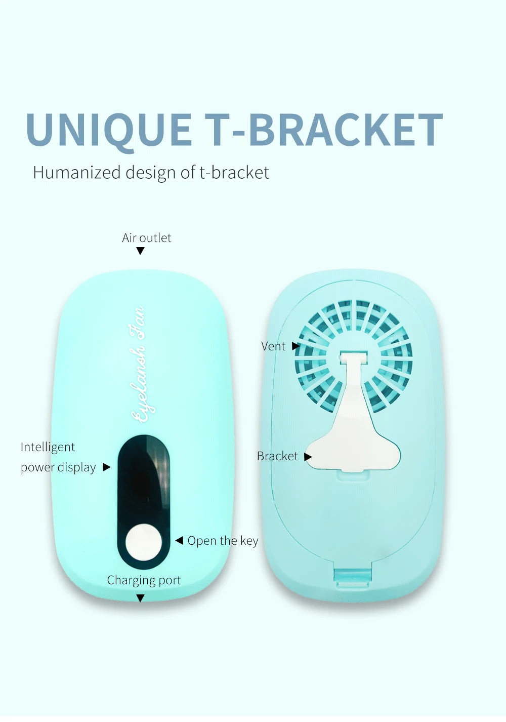 NATUHANA USB Charging Eyelashes Dryer Plant False Lashes Bladeless Qme
