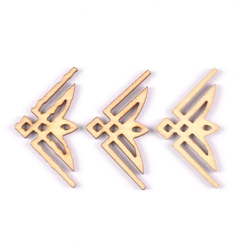 20pcs Wooden Ornament Book Corner Protector DIY Crafts Home Decoration Box Book Scrapbook Album Corner Wood Slices 27x27mm m1903 Qme m1903-1