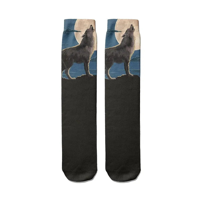 Novelty Hip Hop Harajuku Socks Cartoon Lighthouse Personalized Kawaii Qme style2 One Size China Mainland