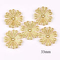20pcs 40mm silver/gold/bronze Metal Crafts Wraps Filigree Flowers Connectors For Scrapbook DIY Home Decor Handicraft yk0762-2 Qme 2 Gold