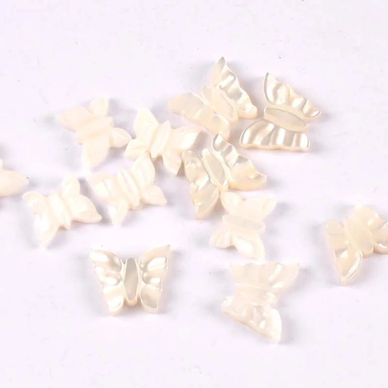9-13mm 5Pcs Butterfly Pattern Natural Mother Of Pearl Shells Beads For Jewelry Making Earring Bracelet DIY Accessories tr0390 Qme