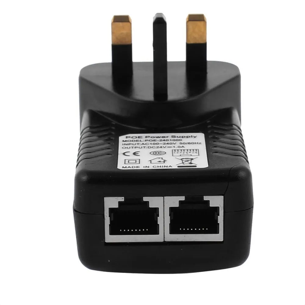 ESCAM DC24V 1A 24W POE Injector for CCTV IP Camera injector Switch Ethernet Adapter EU/US/UK/AU Standard Optional Qme