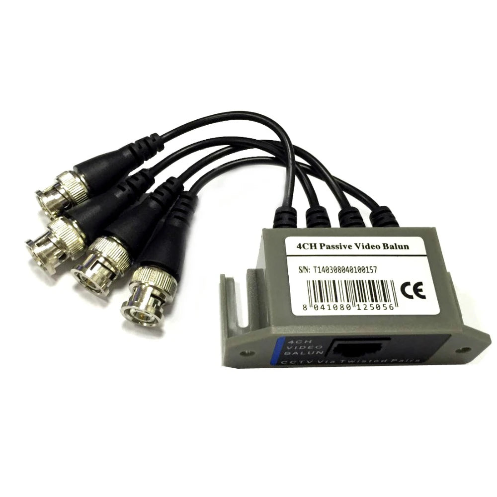 ESCAM 4CH HD Passive Video Balun Transceiver BNC To UTP RJ45 CCTV Via Twisted Pairs for AHD TVI CVI Camera DVR CCTV System Qme