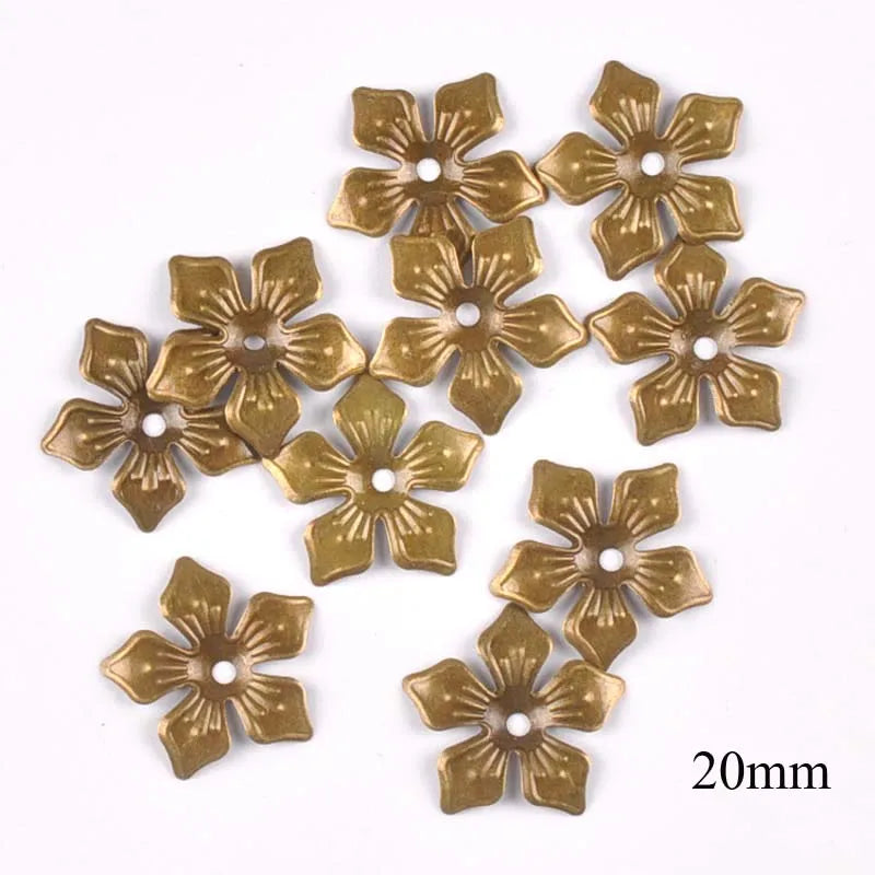 20pcs 10 Style Metal Crafts Wraps Filigree Flowers Connectors Embellishments For Scrapbooking DIY Home Decor Handicraft yk0762 Qme 3 Bronze