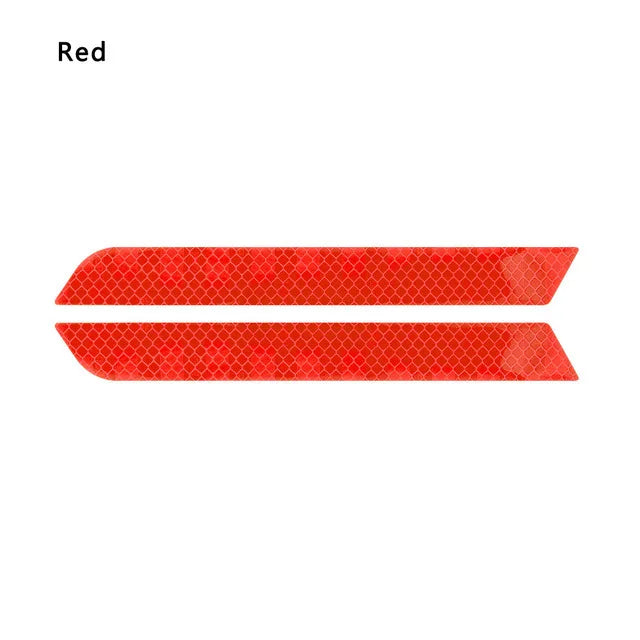 Car Body Reflective Stickers, Rear Bumper Reflective Film, Fog Lights Changed To Decorative Anti-collision Warning Stickers Qme red