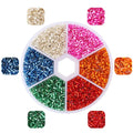 2mm Hexagon Shape Glass Tube beads Set Seed Beads Kits Charm Czech beads Bracelet Necklace DIY Jewelry Making Accessories Qme 6 colors-2
